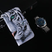 For Honor Magic6 Pro Coloured Drawing Flip Leather Phone Case(Tiger)