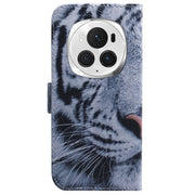 For Honor Magic6 Pro Coloured Drawing Flip Leather Phone Case(Tiger)