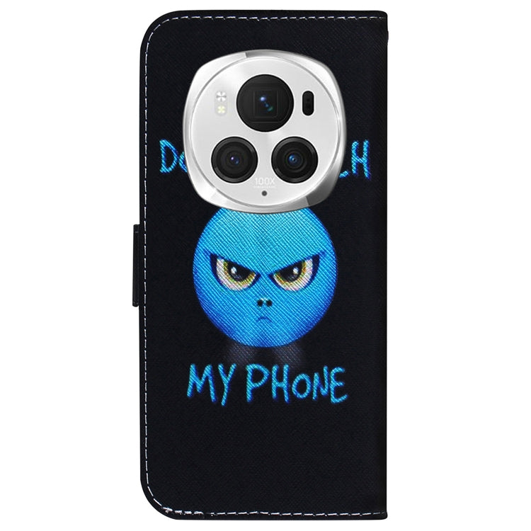 For Honor Magic6 Pro Coloured Drawing Flip Leather Phone Case(Anger)