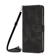For OPPO A38 Dream Triangle Leather Phone Case with Lanyard(Black)