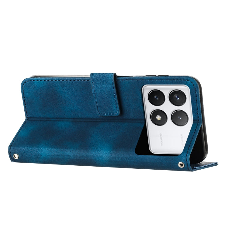 For Xiaomi Redmi K70 / K70 Pro Dream Triangle Leather Phone Case with Lanyard(Blue)