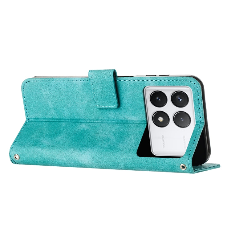For Xiaomi Redmi K70 / K70 Pro Dream Triangle Leather Phone Case with Lanyard(Green)