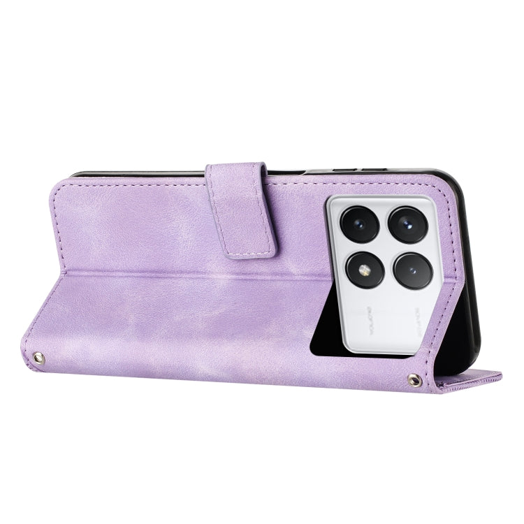 For Xiaomi Redmi K70 / K70 Pro Dream Triangle Leather Phone Case with Lanyard(Purple)