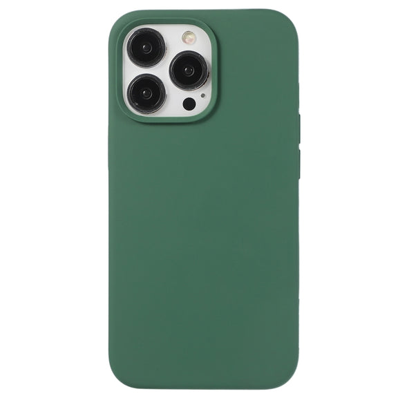 For iPhone 15 Pro Max Liquid Silicone Phone Case(Clover Green)
