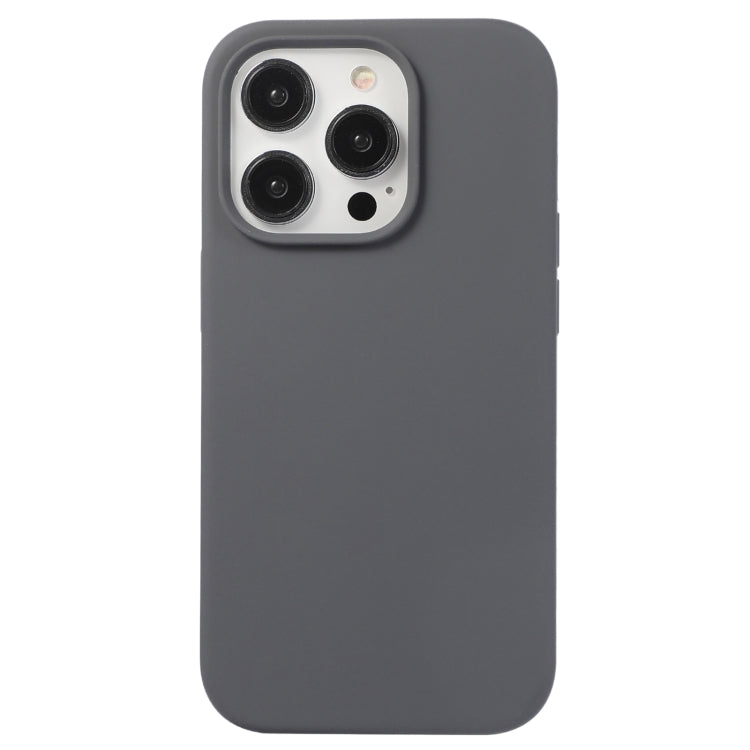 For iPhone 13 Pro Max Liquid Silicone Phone Case(Charcoal Black)