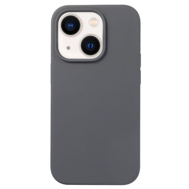 For iPhone 13 Liquid Silicone Phone Case(Charcoal Black)