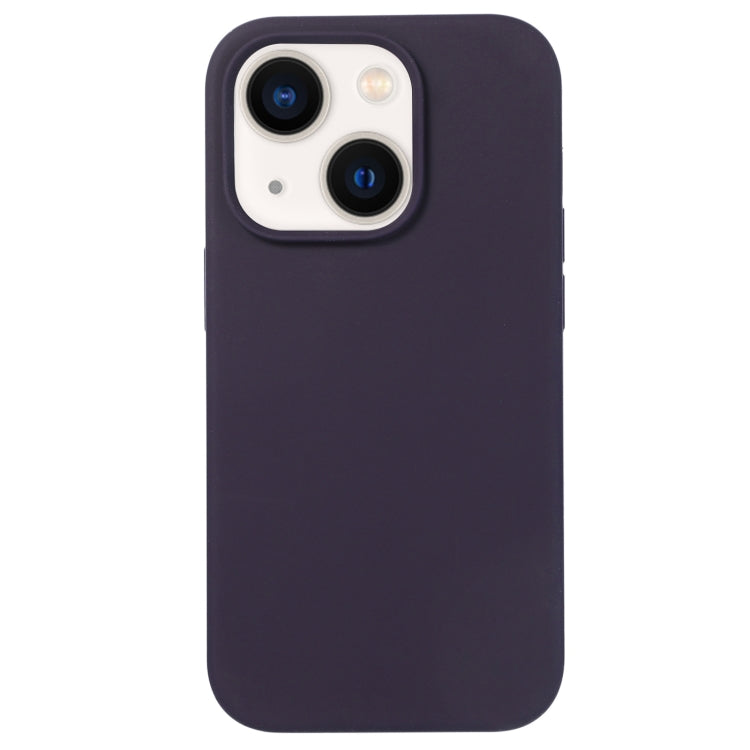 For iPhone 13 Liquid Silicone Phone Case(Berry Purple)