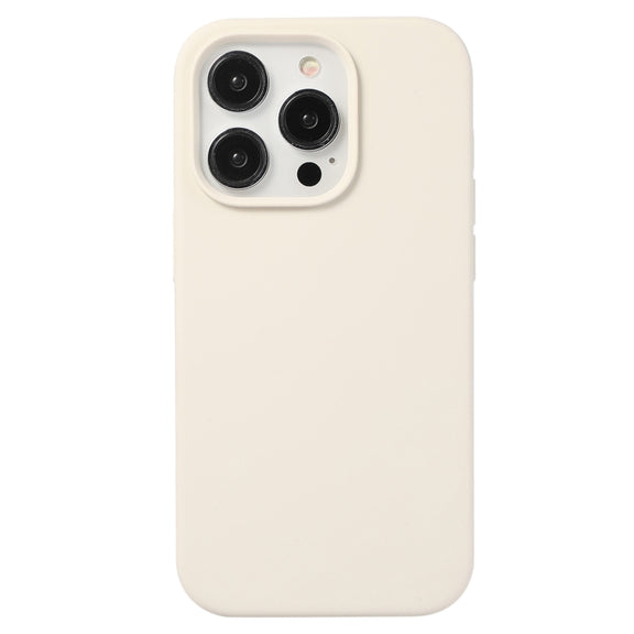 For iPhone 12 / 12 Pro Liquid Silicone Phone Case(Antique White)