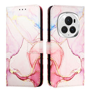 For Honor Magic6 Pro PT003 Marble Pattern Flip Leather Phone Case(Rose Gold)
