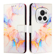 For Honor Magic6 Pro PT003 Marble Pattern Flip Leather Phone Case(Marble White)