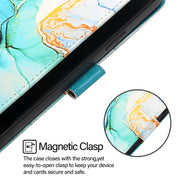 For Honor Magic6 Pro PT003 Marble Pattern Flip Leather Phone Case(Green)