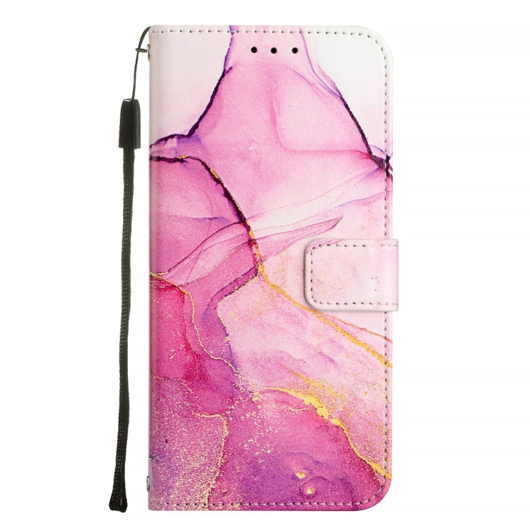 For Honor Magic6 Pro PT003 Marble Pattern Flip Leather Phone Case(Pink Purple Gold)