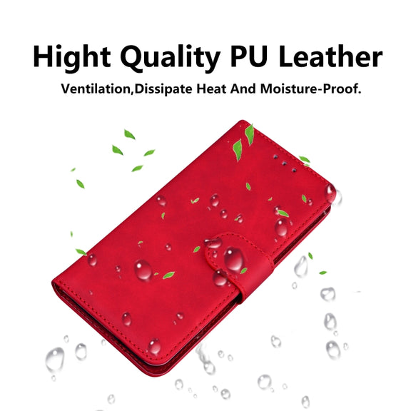 For Honor Magic6 Pro Skin Feel Pure Color Flip Leather Phone Case(Red)