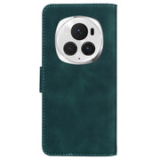 For Honor Magic6 Pro Skin Feel Pure Color Flip Leather Phone Case(Green)