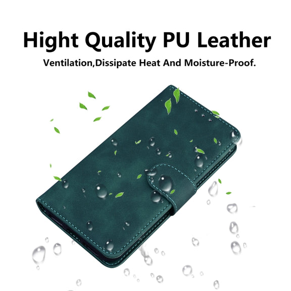 For Honor Magic6 Pro Skin Feel Pure Color Flip Leather Phone Case(Green)