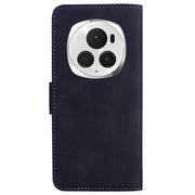 For Honor Magic6 Pro Skin Feel Pure Color Flip Leather Phone Case(Black)
