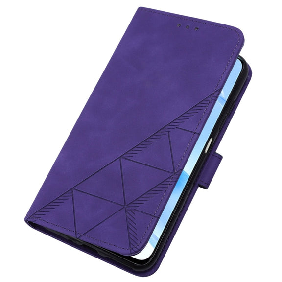 For Honor 90 Lite Crossbody 3D Embossed Flip Leather Phone Case(Purple)