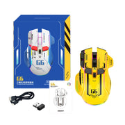 HXSJ G6 10 Keys RGB 12800DPI Tri-mode Wireless Gaming Mouse(Yellow)