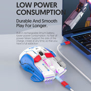 HXSJ G6 10 Keys RGB 12800DPI Tri-mode Wireless Gaming Mouse(Yellow)