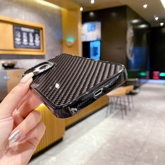 For iPhone 15 Pro Max Armor Carbon Fiber TPU + PC Phone Case(Black)