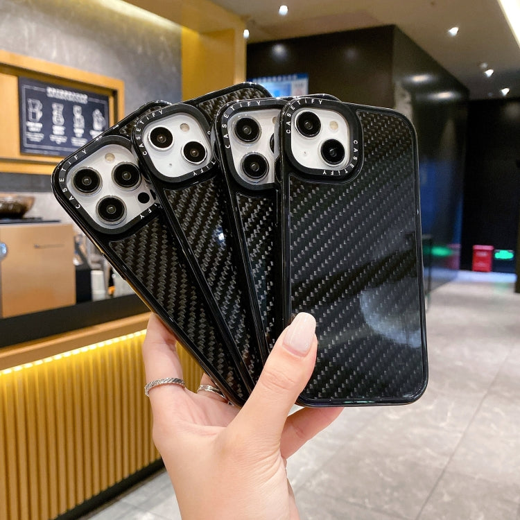 For iPhone 15 Pro Max Armor Carbon Fiber TPU + PC Phone Case(Black)
