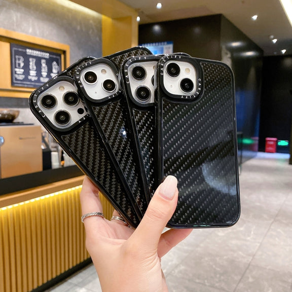 For iPhone 15 Pro Max Armor Carbon Fiber TPU + PC Phone Case(Black)
