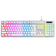 HXSJ L200 Wired RGB Backlit Keyboard 104 Pudding Key Caps(White) - free shipping - PMC TechLife - Order now!