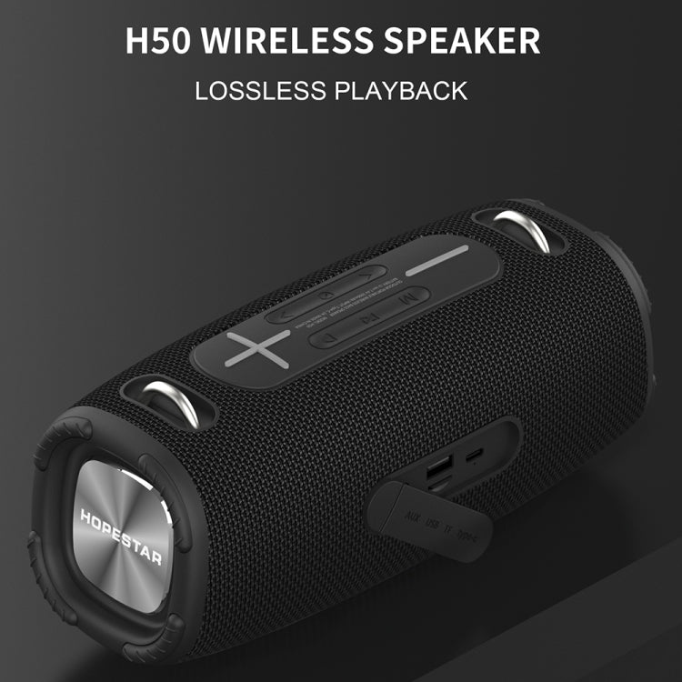 HOPESTAR H50 lPX6 Water-resistant Portable Wireless Bluetooth Speaker(Black)