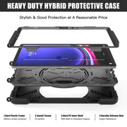 For Samsung Galaxy Tab S9 / S8 / S7 Rotary Handle Grab TPU + PC Tablet Case(Black)