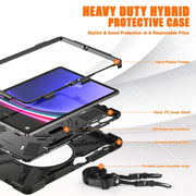 For Samsung Galaxy Tab S9+ / S8+ Rotary Handle Grab TPU + PC Tablet Case(Black)
