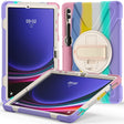For Samsung Galaxy Tab S9+ / S8+ Rotatable Kickstand Grip Heavy Duty Hard Rugged Tablet Case(Colorful Pink) - Other Galaxy Tab PC by PMC Jewellery | Online Shopping South Africa | PMC Jewellery | Buy Now Pay Later Mobicred