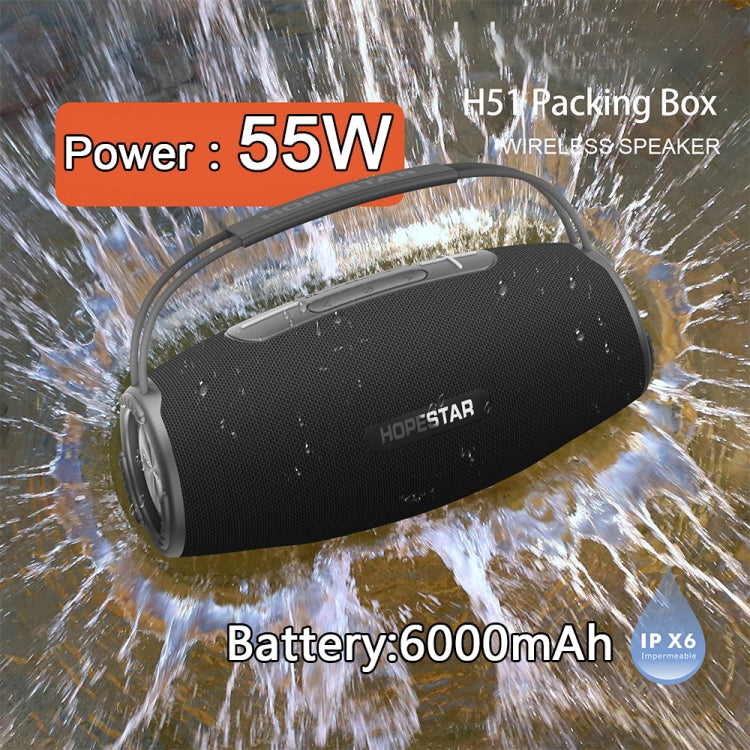 HOPESTAR H51 IPX6 Water-resistant Outdoor Portable Wireless Bluetooth Speaker(Blue)
