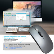 HXSJ M103 1600DPI 2.4GHz Wireless Rechargeable Mouse(Grey)