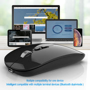 HXSJ M103 1600DPI 2.4GHz Wireless Rechargeable Mouse(Silver)