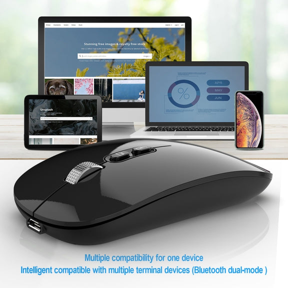 HXSJ M103 1600DPI 2.4GHz Wireless Rechargeable Mouse(Silver)