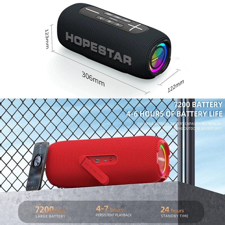 HOPESTAR P32Max 55W IPX6 Water-resistant Portable Wireless Bluetooth Speaker(Red)