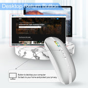 HXSJ M113 2400DPI Dual Mode 2.4GHz + Bluetooth 5.1 Wireless Mouse(Space Silver)