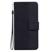 For Honor Magic6 Pro Geometric Embossed Leather Phone Case(Black)