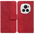 For Honor Magic6 Pro Geometric Embossed Leather Phone Case(Red) - Honor Cases by PMC Jewellery | Online Shopping South Africa | PMC Jewellery | Buy Now Pay Later Mobicred