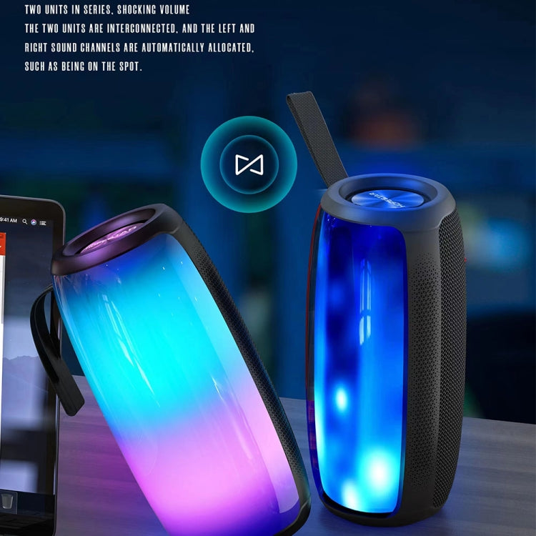 HOPESTAR P40 Pro IPX6 Water-resistant RGB Light Wireless Bluetooth Speaker(Grey)
