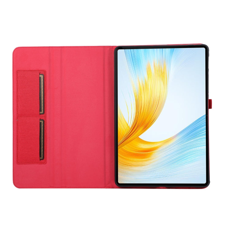 For Honor MagicPad 13 Cloth Texture Horizontal Flip PU + TPU Tablet Case(Red)