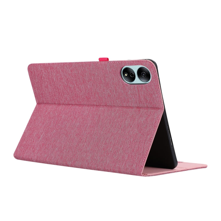 For Honor MagicPad 13 Cloth Texture Horizontal Flip PU + TPU Tablet Case(Rose Red)
