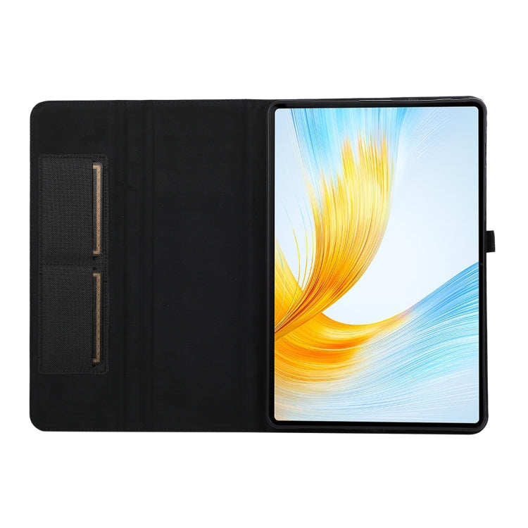 For Honor MagicPad 13 Fabric Texture Horizontal Flip Leather Tablet Case(Black)