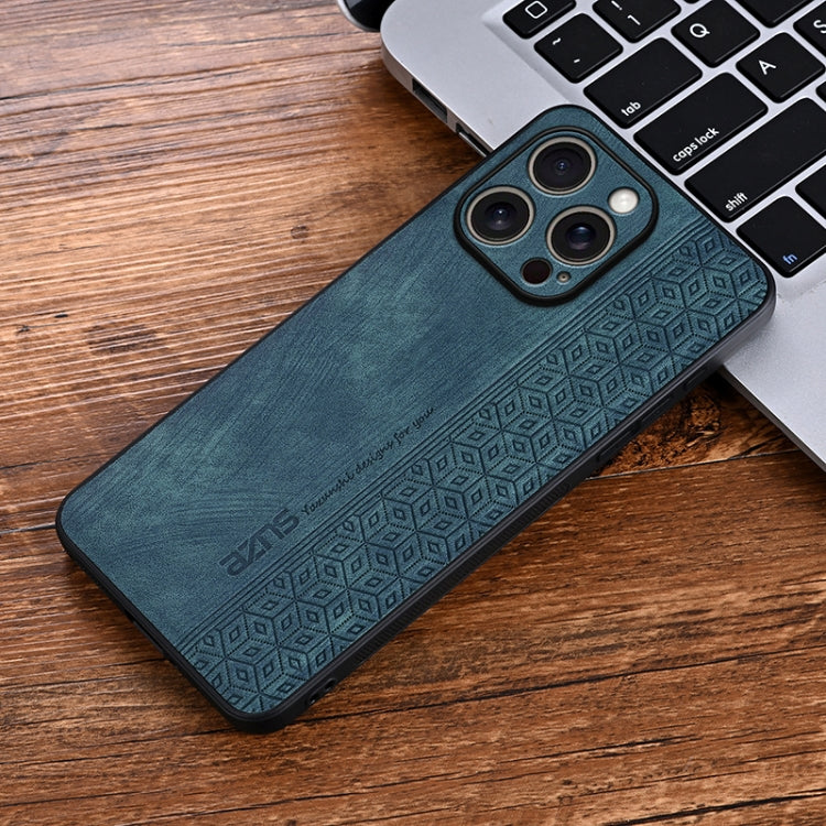 For iPhone 16 Pro Max AZNS 3D Embossed Skin Feel Phone Case(Dark Green)