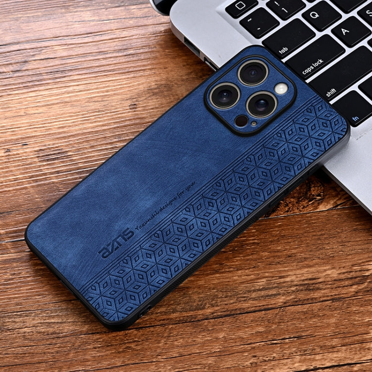 For iPhone 16 Pro AZNS 3D Embossed Skin Feel Phone Case(Sapphire Blue)