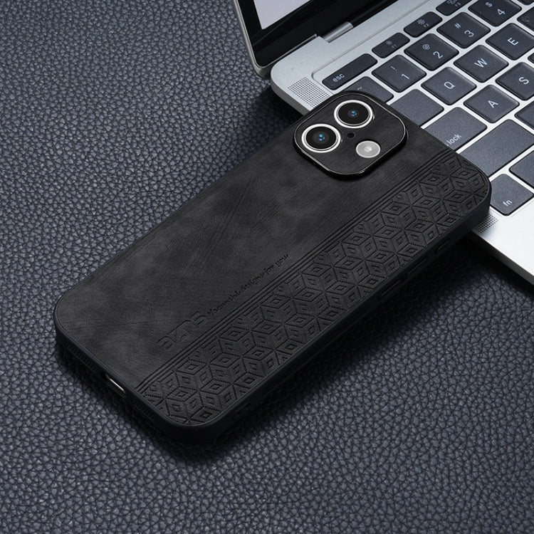 For iPhone 16 Plus AZNS 3D Embossed Skin Feel Phone Case(Black)