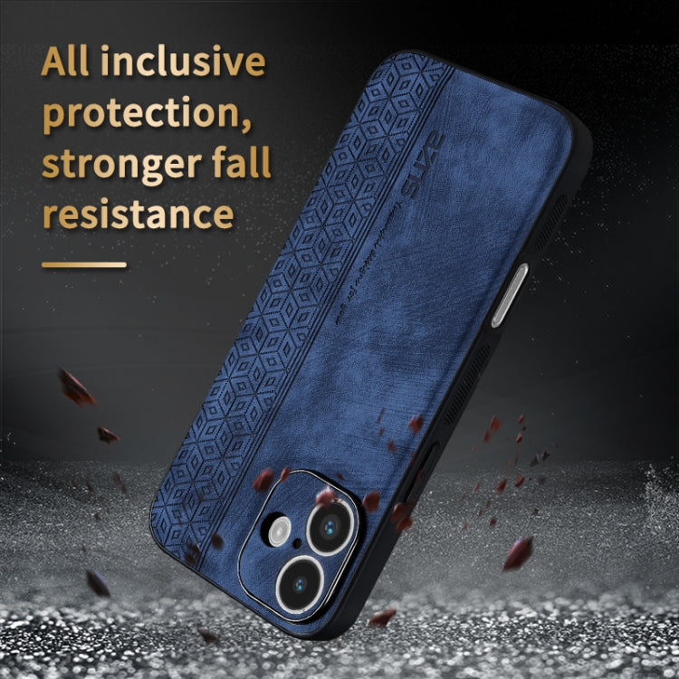 For iPhone 16 Plus AZNS 3D Embossed Skin Feel Phone Case(Black)