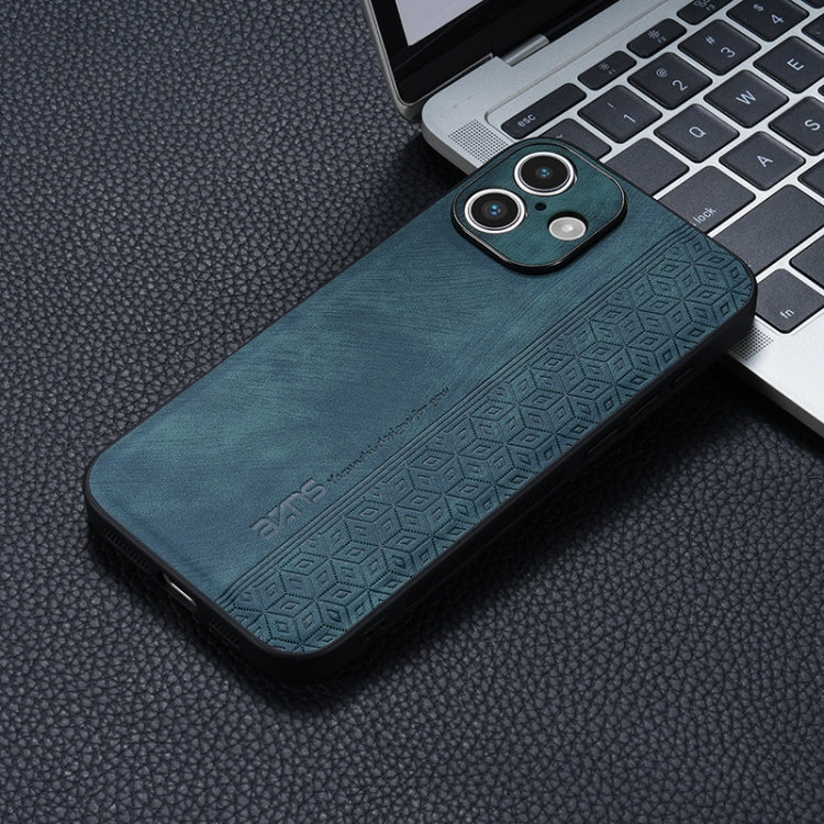 For iPhone 16 Plus AZNS 3D Embossed Skin Feel Phone Case(Dark Green)