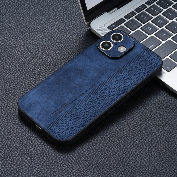 For iPhone 16 Plus AZNS 3D Embossed Skin Feel Phone Case(Sapphire Blue)