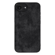 For iPhone 16e AZNS 3D Embossed Skin Feel Phone Case(Black)